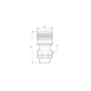 Raccord fileté mâle cylindrique à obturation (G 1/2 - G 3/4) PREVOST