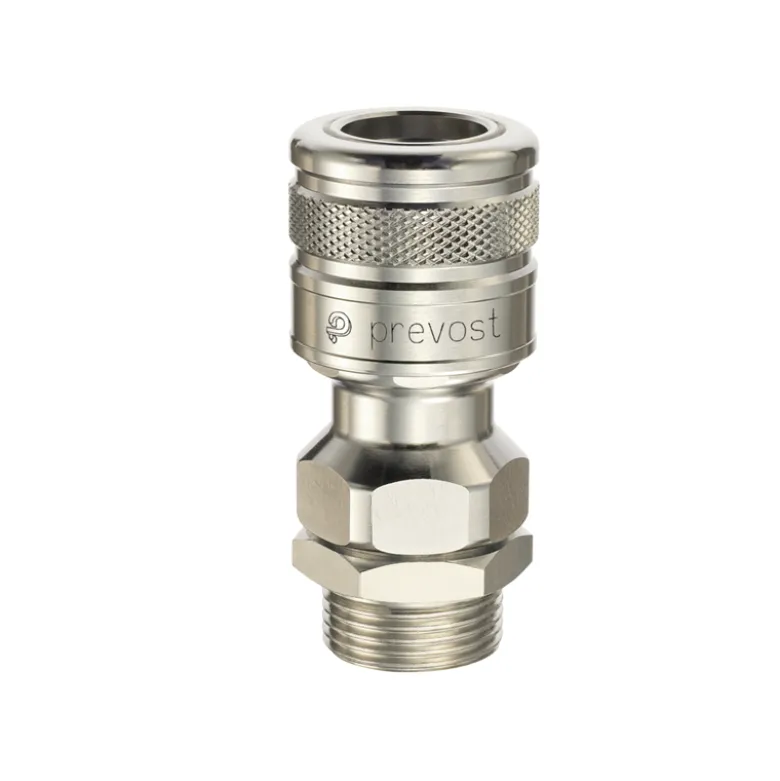 Raccord fileté mâle cylindrique à obturation (G 1/2 - G 3/4) PREVOST
