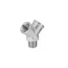 Raccord pneumatique en Y mâle conique au centre / femelle cylindrique x2 - PREVOST Y18M