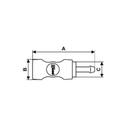 Raccord pour flexibles passage 8mm - PREVOST