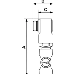 Raccord rotatif fileté mâle avec joint d'étanchéité Européen 7.4 mm Prevost ESI 071153SE