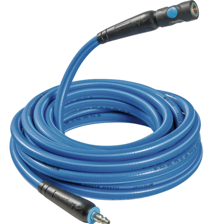 Rallonge de tuyau d'air 10m diamètre int 10 mm FLEXAIR avec raccord rapide prevoS1 Prevost RAL RISB1010