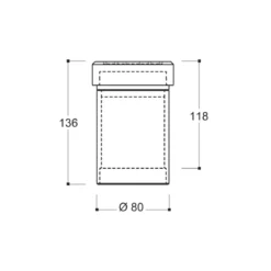 Rallonge 118 Mm Pour Cric À Boudins Cattini - Yak 132 Et Yak 203