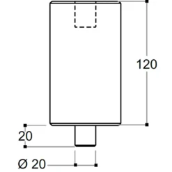 Rallonge 120Mm Pour Cric Hydro-Pneumatique At27Xx Poids-Lourds Cattini - Yak A02406