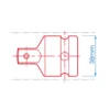 Réducteur 3/4" F X 1/2" M Couple Maxi 660Nm À Bille D:25Mm King Tony - 6874P