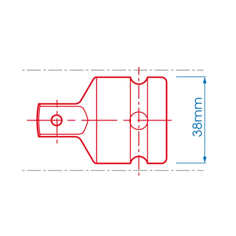 Réducteur 3/4" F X 1/2" M Couple Maxi 660Nm À Bille D:25Mm King Tony - 6874P