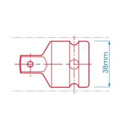 Réducteur 3/4" F X 1/2" M Couple Maxi 660Nm D:25Mm King Tony - 6874