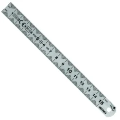 Réglet inox avec lecture facilitée 15mm L150 à 200mm - METRICA