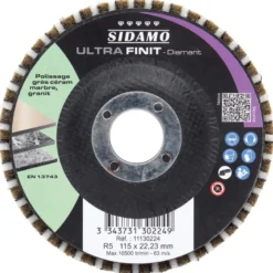 Roue de Polissage Diamantée Profil Quart de Rond R5 ULTRA FINIT R5 SIDAMO - 11130224