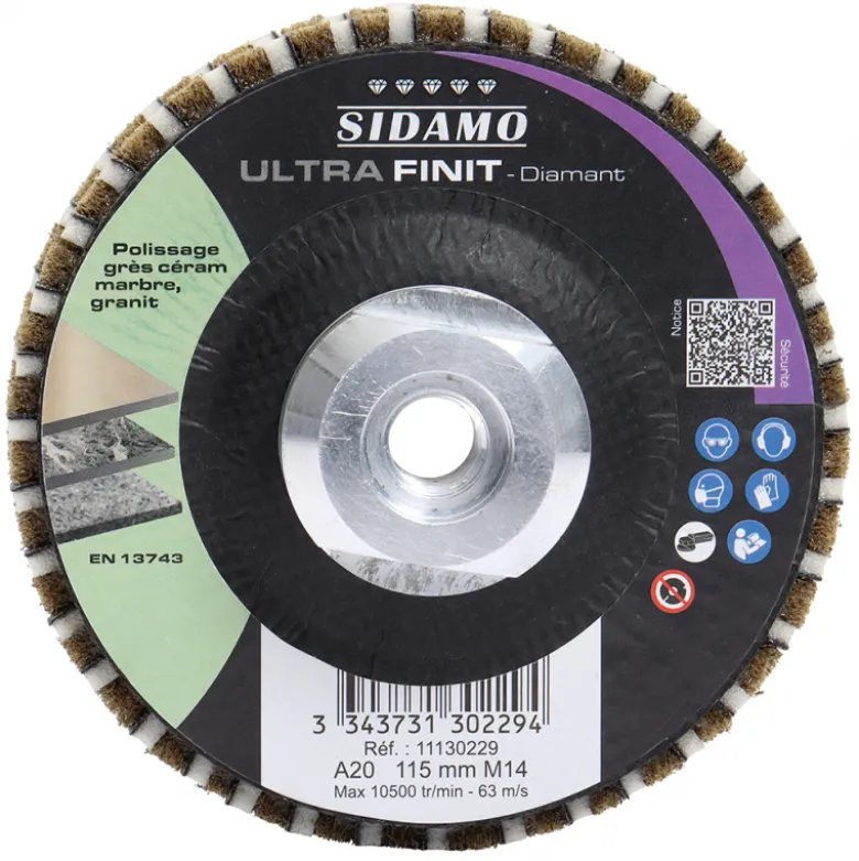 Roue de Polissage Diamantée Profil Arc A20 ULTRA FINIT A20 SIDAMO - 11130229