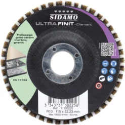 Roue de Polissage Diamantée Profil Quart de Rond R10 ULTRA FINIT R10 SIDAMO - 11130225