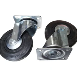Roulette Pivotante Sans Frein D.125 Mm + 8 Vis - Jeu De 2 SAM Outillage - RLT-2PV