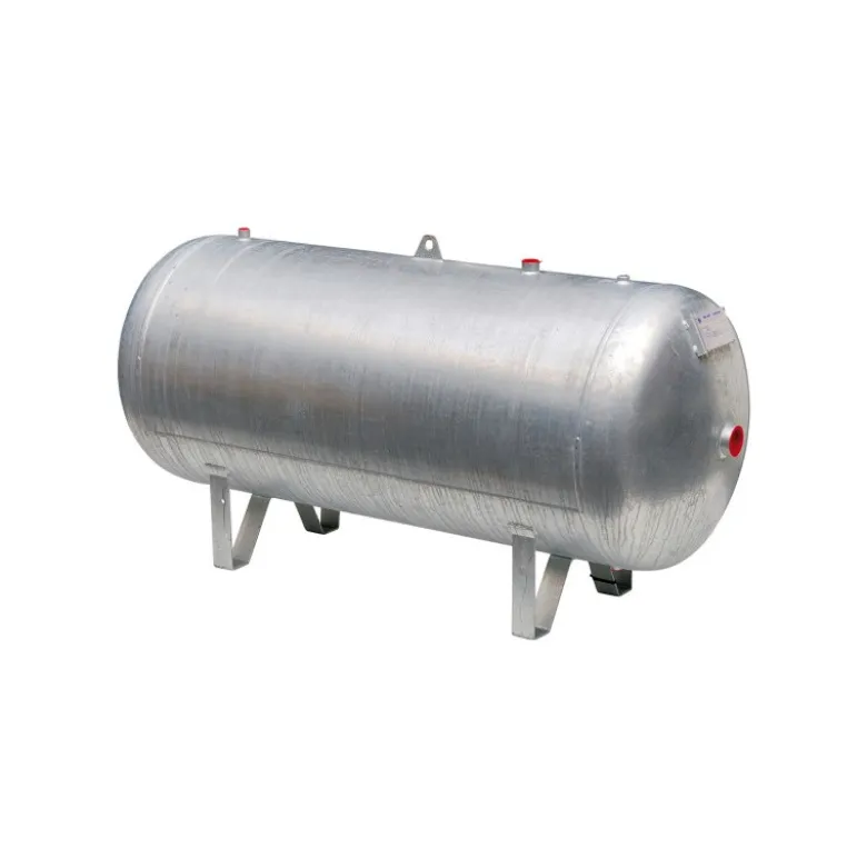 Réservoir d'air horizontal 100 L, 11 bar, en acier galvanisé à chaud, équipé NUAIR 42110011HE