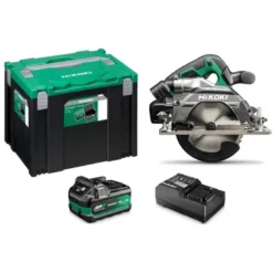 Scie Circulaire Ø165 2 Batteries 36V 2,5Ah, Chargeur, HitCase Hikoki - C3606DUMWPZ