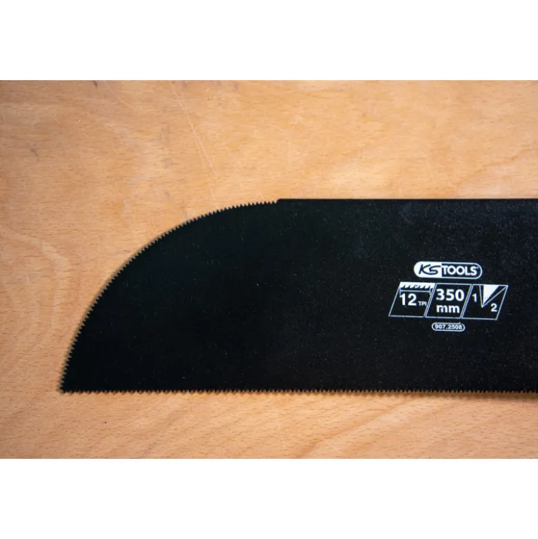 Scie à panneau 350mm avec denture trempée à 2 angles de coupe - KS TOOLS 907.2508
