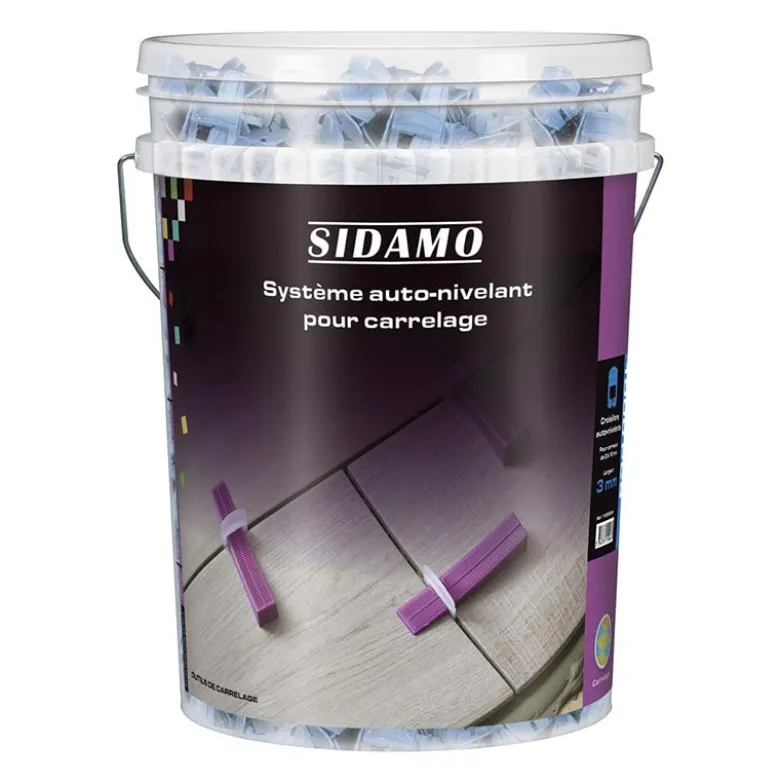 Seau de croisillons auto-nivelants 2 mm 1000 pièces SIDAMO 11255303