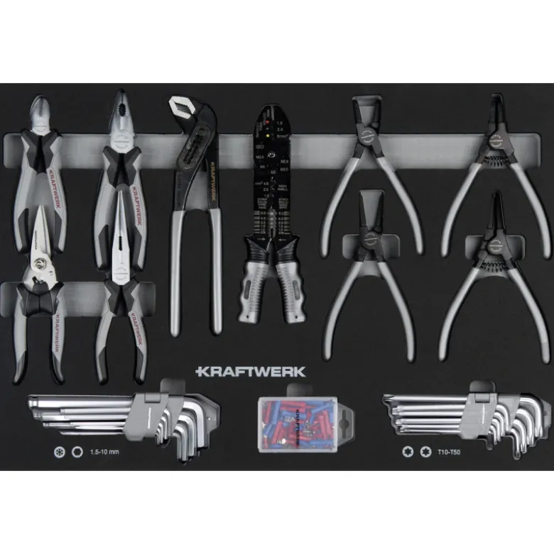 Servante BASIC BT700 5 tiroirs + Composition 172 outils KRAFTWERK - 102.115.101