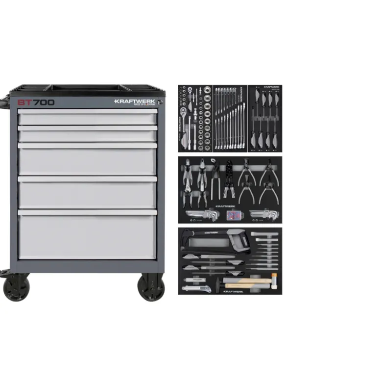 Servante BASIC BT700 5 tiroirs + Composition 172 outils KRAFTWERK - 102.115.101
