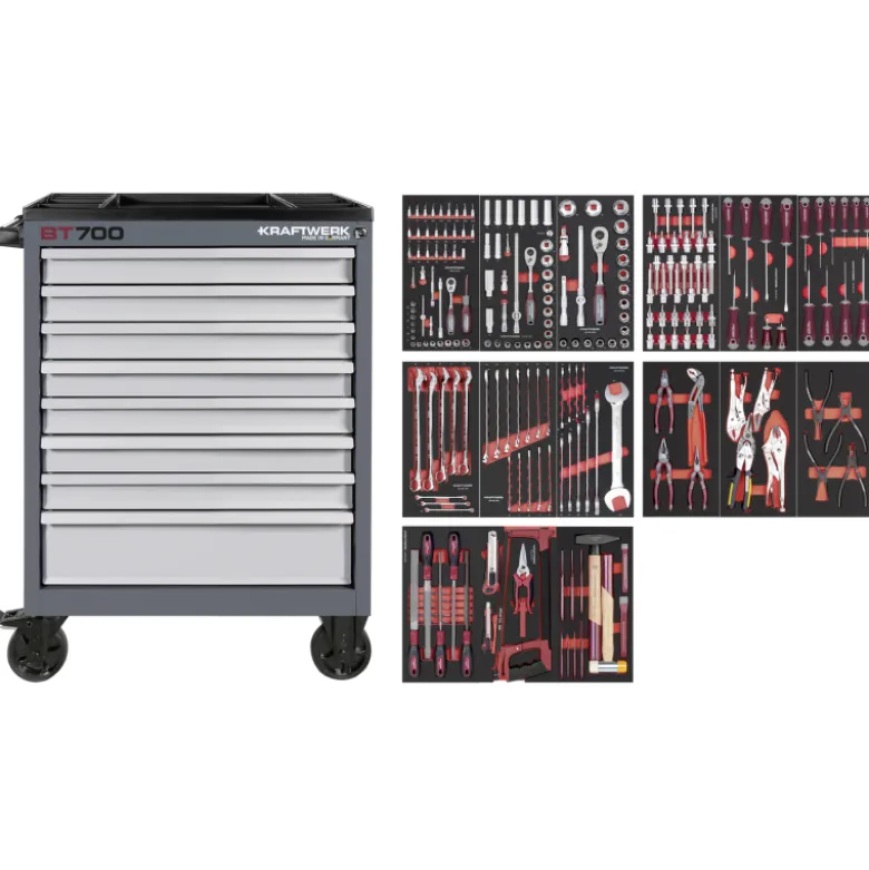 Servante BT700 Pro 8 tiroirs + Composition 236 outils KRAFTWERK - 102.470.510