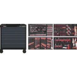 Servante d'atelier noire BT900 7 tiroirs 272 pcs KRAFTWERK - 102.217.203
