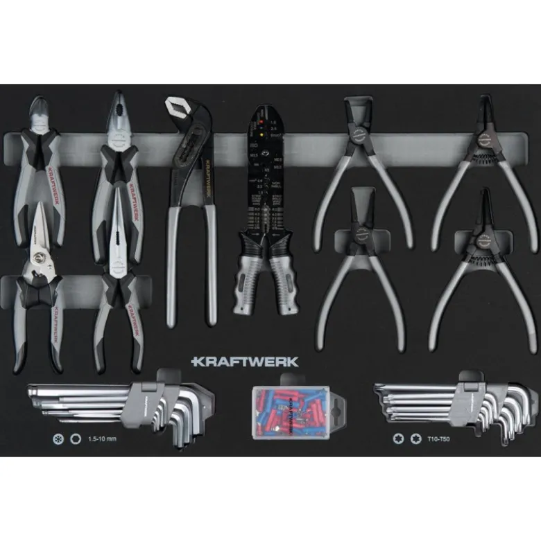 Servante d'atelier noire LT700 LINE, 7 tiroirs, 337 pièces, KRAFTWERK 102.107.203