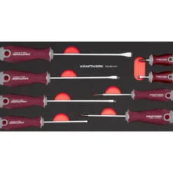 Servante d'atelier Pro line PT800 7 tiroirs équipée de 283 pièces KRAFTWERK 102.417.009