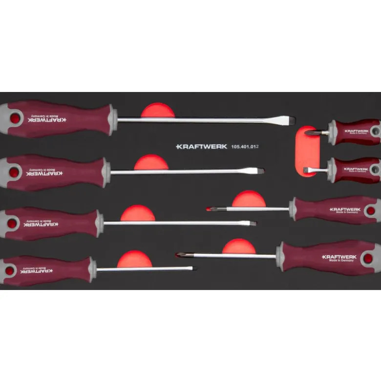Servante d'atelier Pro line PT800 7 tiroirs équipée de 220 pièces KRAFTWERK 102.417.004