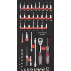 Servante d'atelier Pro line PT800 7 tiroirs équipée de 143 pièces KRAFTWERK 102.550.502