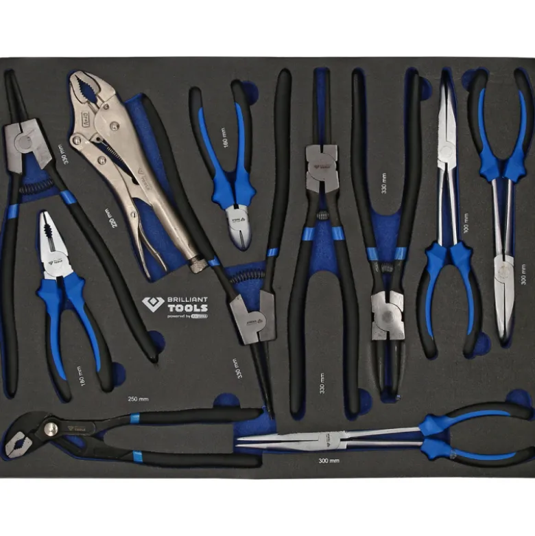 Servante d'atelier 7 tiroirs avec porte équipée de 225 outils BRILLIANT TOOLS - BT153225