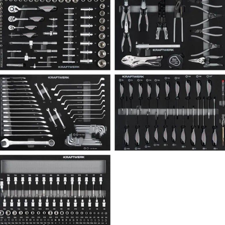 Servante d'atelier 7 tiroirs BT700 avec 274 outils KRAFTWERK 102.117.106