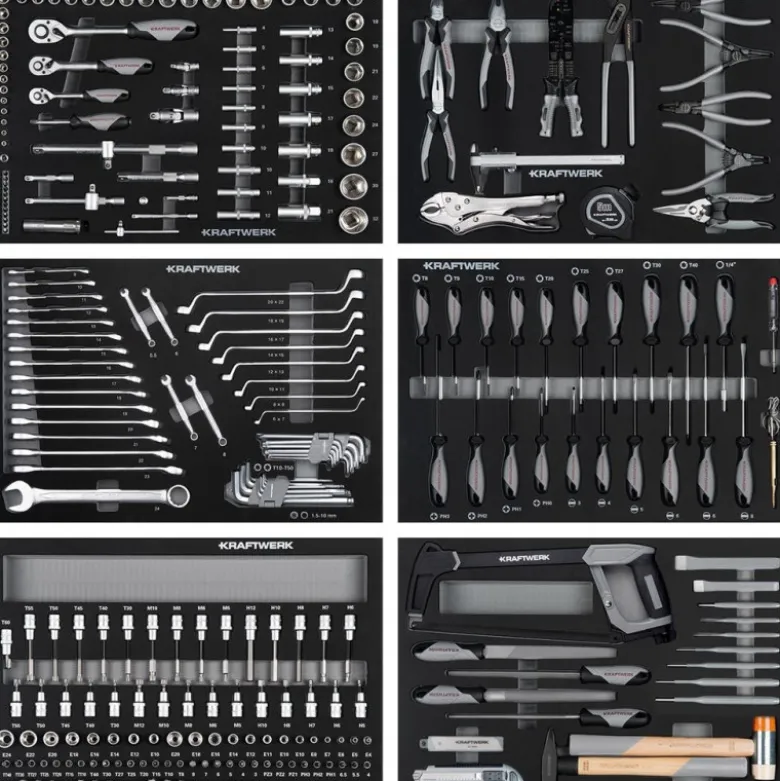 Servante d'atelier 7 tiroirs BT700 avec 301 outils KRAFTWERK 102.117.104