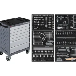 Servante d'atelier 7 tiroirs BT700 avec 301 outils KRAFTWERK 102.117.104