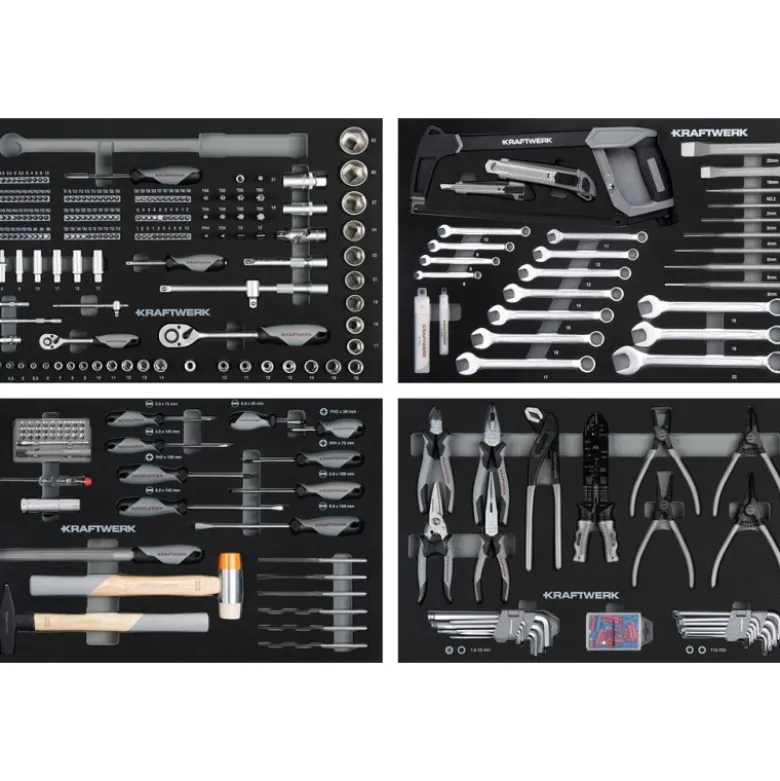 Servante d'atelier 7 tiroirs BT700 avec 337 outils KRAFTWERK - 102.117.103