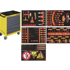 Servante d'atelier 7 tiroirs BT700 avec 103 outils VDE KRAFTWERK