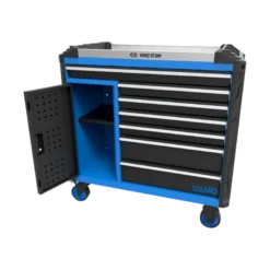 Servante D'Atelier Xl 7 Tiroirs + 1 Porte Avec Étagère King Tony - 87SQ327BABK
