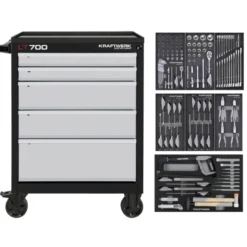 Servante LT700 BASIC 5 tiroirs + Composition 150 outils KRAFTWERK - 102.105.206