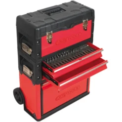 Servante mobile en métal et PVC à 4 compartiments Ks Tools 850.0340