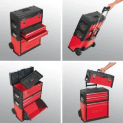 Servante mobile en métal et PVC à 4 compartiments Ks Tools 850.0340