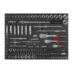 Servante 30n - 6 tiroirs - grise - mecanique - 242 outils SAM - CPP-242PM