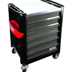 Servante 30N - 6 Tiroirs - Grise - Plateau Acier Galvanise Sam Outillage - Servi-630Ng