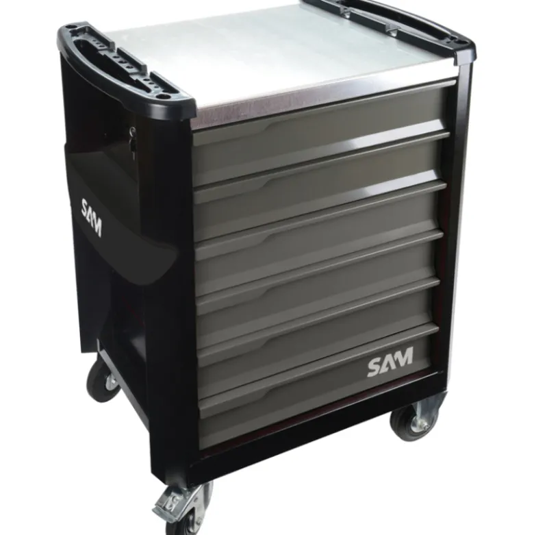 Servante 30n - 6 tiroirs - rouge - mecanique - 253 outils SAM - CPP-253PM