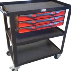 Servante - 3 Plateaux Avec 3 Tiroirs Sam Outillage - Servi-3P3T