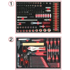 Servante RACING 6 tiroirs équipée de 184 outils KS TOOLS 855.6184