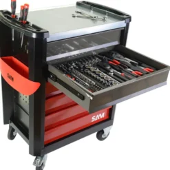 Servante Servi-630N - 6 Tiroirs - 230 Outils - Mécanique Automobile Sam Outillage - Cpp-230Ms