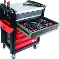 Servante Servi-630N - 6 Tiroirs - 149 Outils - Travaux Publics Sam Outillage - Cpp-149Ms