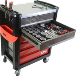 Servante Servi-630N - 6 Tiroirs - 244 Outils - Agricole Sam Outillage - Cpp-244Ms