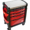 Servante 41 - 5 Tiroirs - A Badge Magnetique - Rouge SAM Outillage - 415-SAB