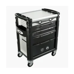 Servante 41 - 5 tiroirs - blanche - plateau inox SAM - 415hw