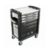 Servante 41 - 7 tiroirs - blanche - plateau inox SAM - 417hw