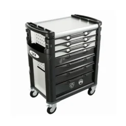 Servante 41 - 7 tiroirs - blanche - plateau inox SAM - 417hw